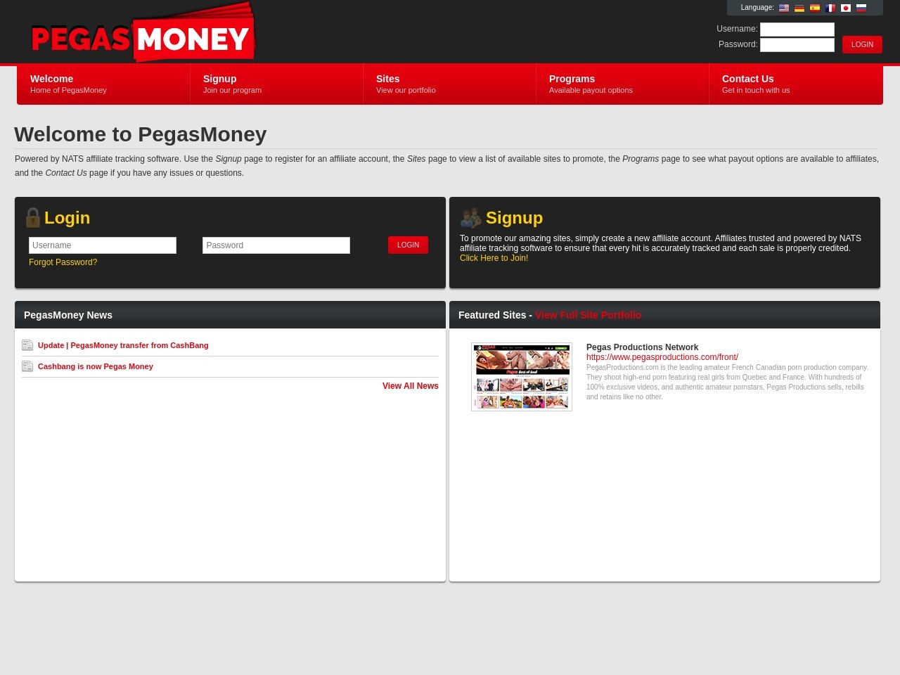 PegasMoney Review of Adult Affiliate Program - PornMoney